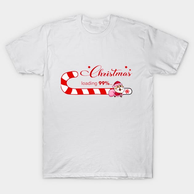 Christmas Loading T-Shirt | Merry Christmas | Santa Claus T-Shirt by marklaunch